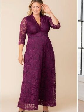 NWT Kiyonna Maria Lace Evening Gown Size 1X